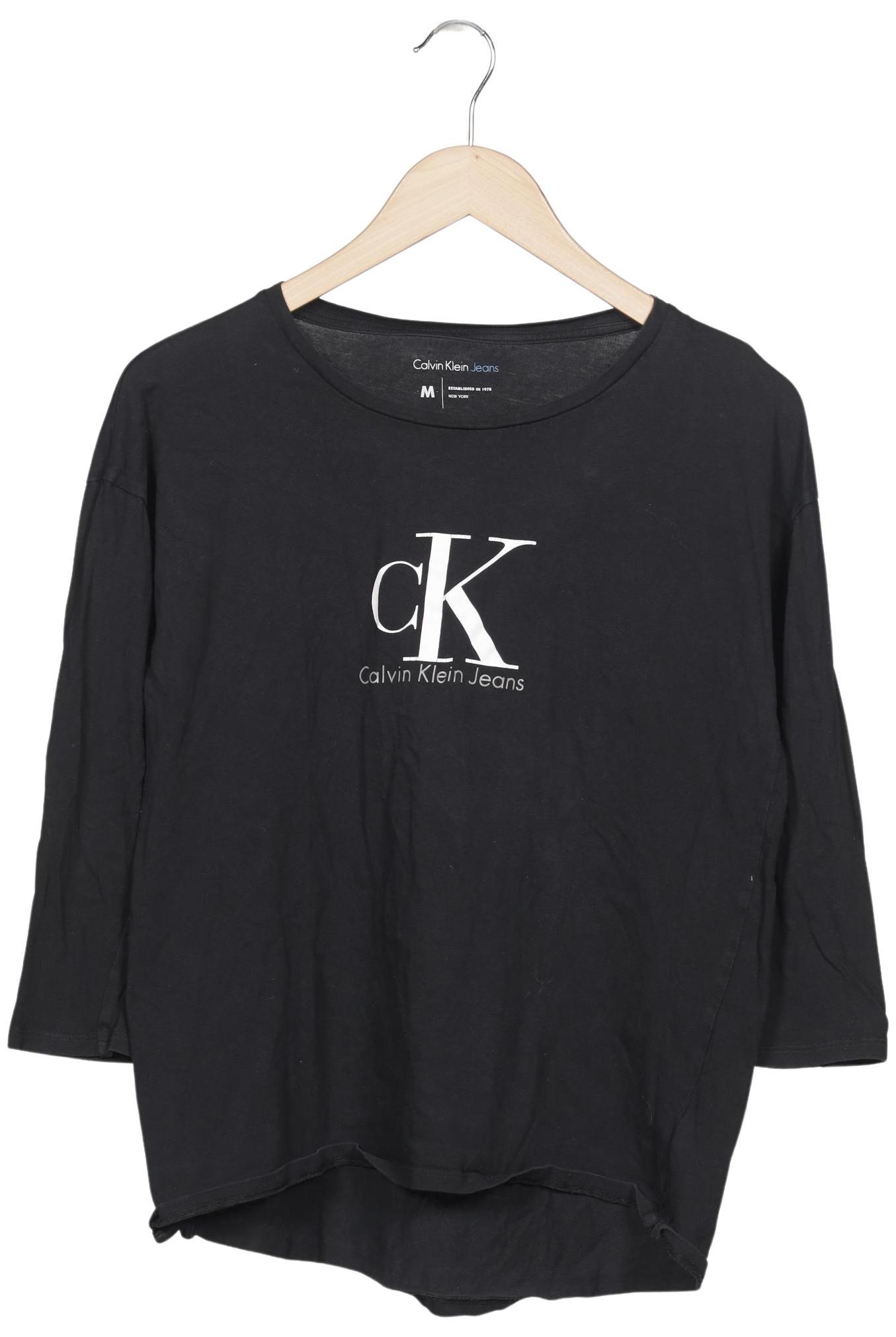 

Calvin Klein Jeans Damen Langarmshirt, schwarz, Gr. 38