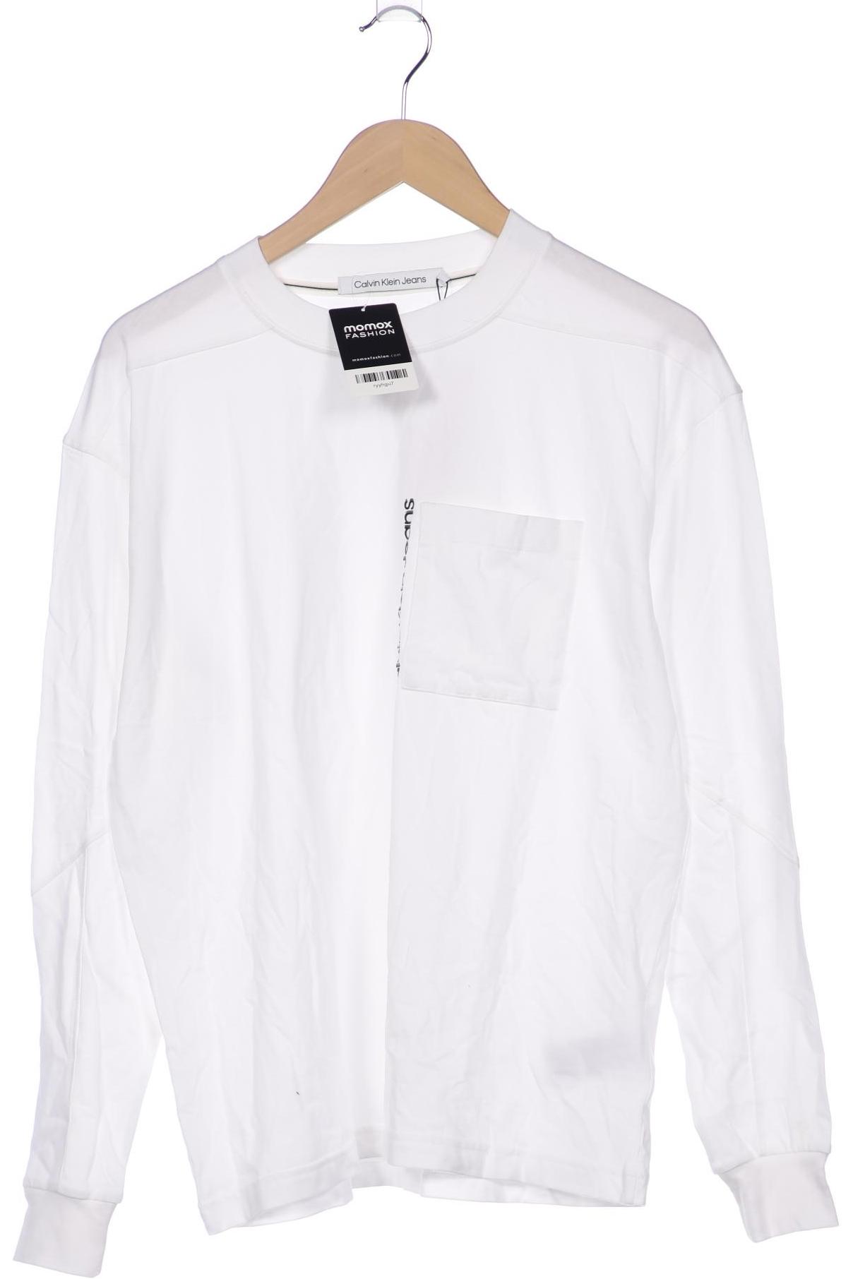 

Calvin Klein Jeans Herren Langarmshirt, weiß, Gr. 46