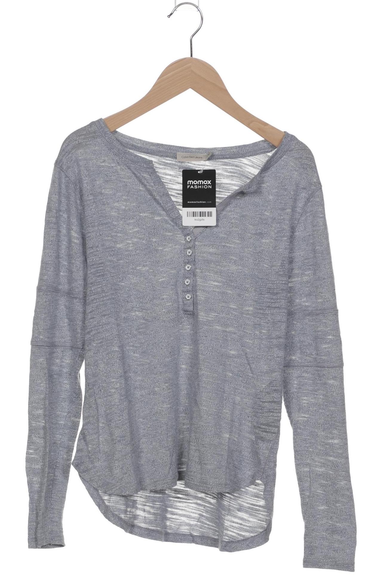 

Calvin Klein Jeans Damen Langarmshirt, grau, Gr. 36