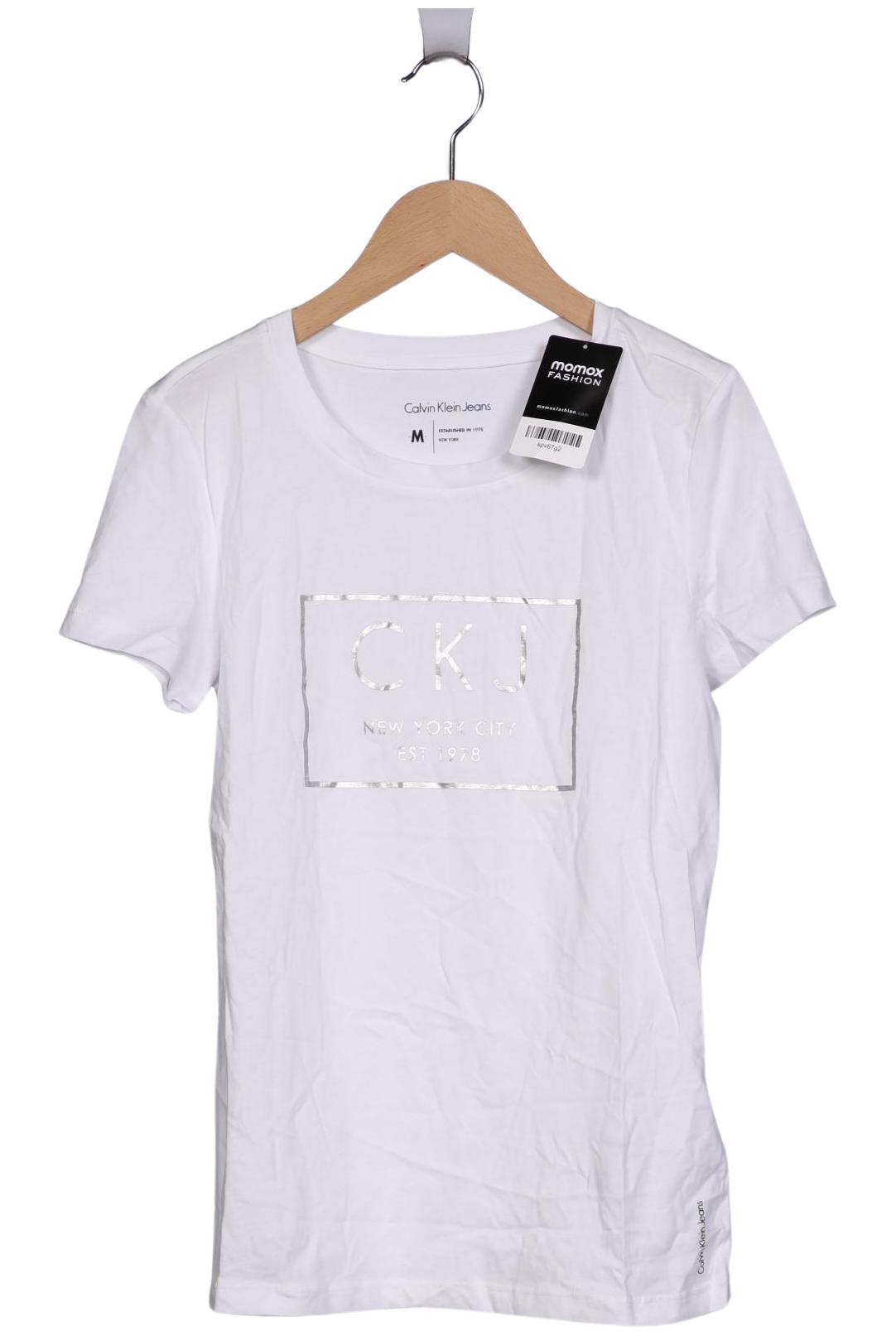 

Calvin Klein Jeans Damen T-Shirt, weiß, Gr. 38