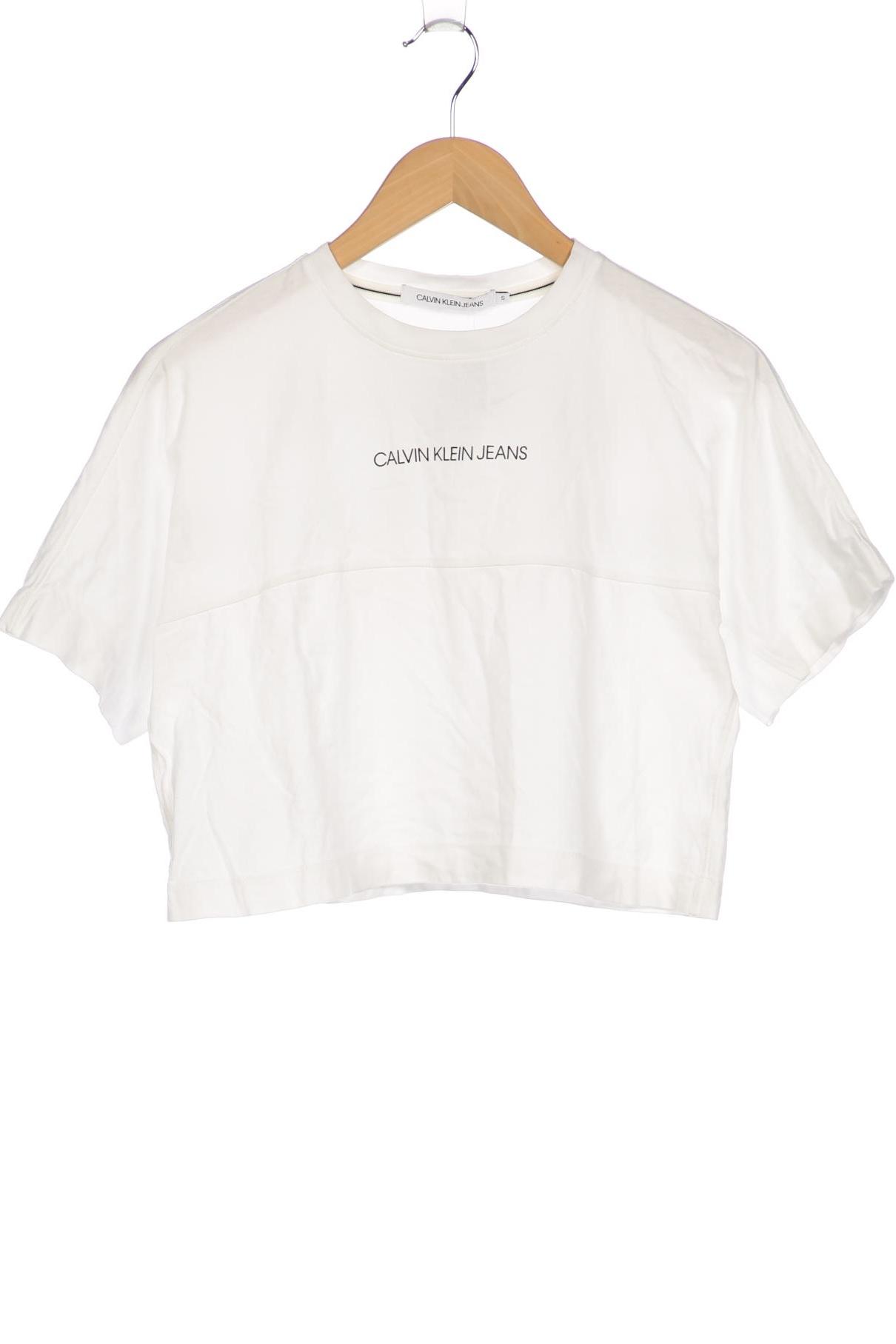 

Calvin Klein Jeans Damen T-Shirt, weiß, Gr. 36