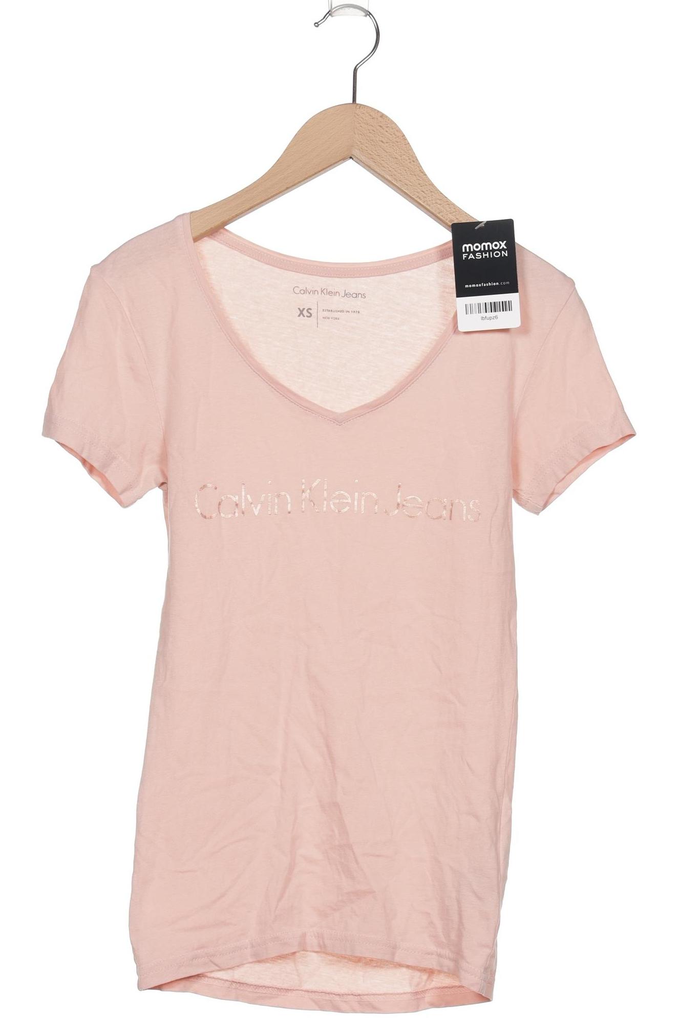 

Calvin Klein Jeans Damen T-Shirt, pink, Gr. 34