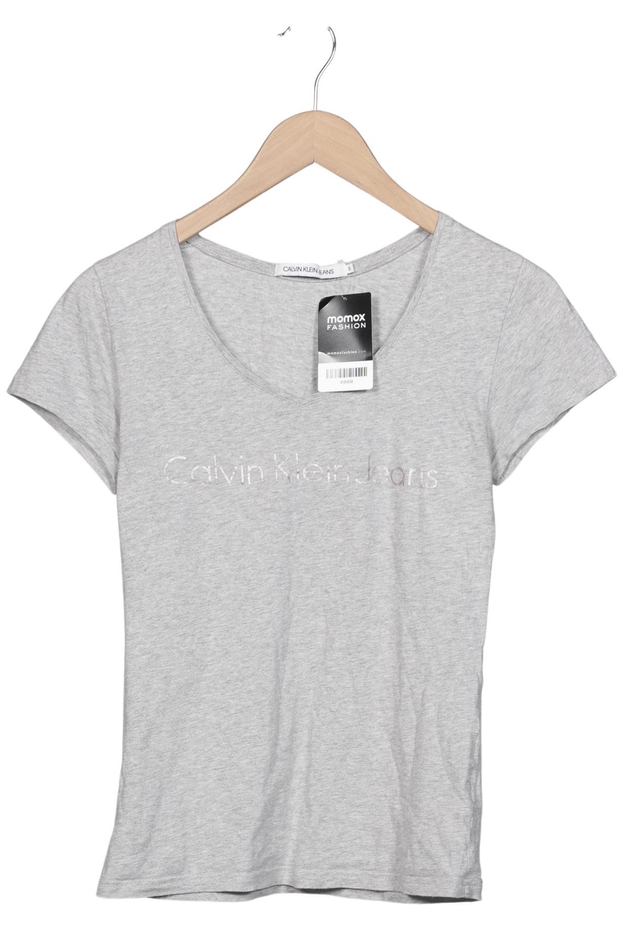 

Calvin Klein Jeans Damen T-Shirt, grau, Gr. 36