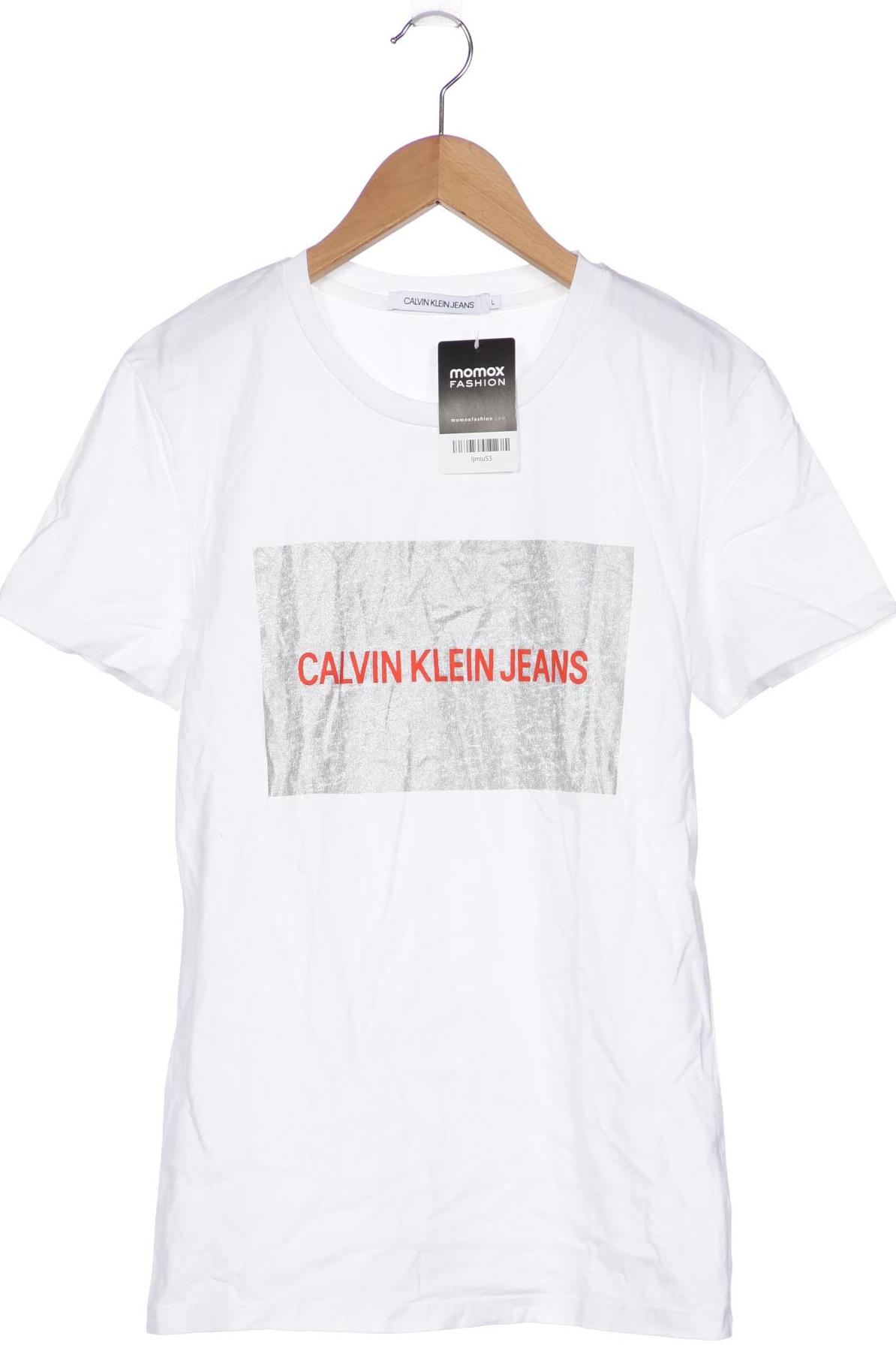 

Calvin Klein Jeans Damen T-Shirt, weiß, Gr. 42