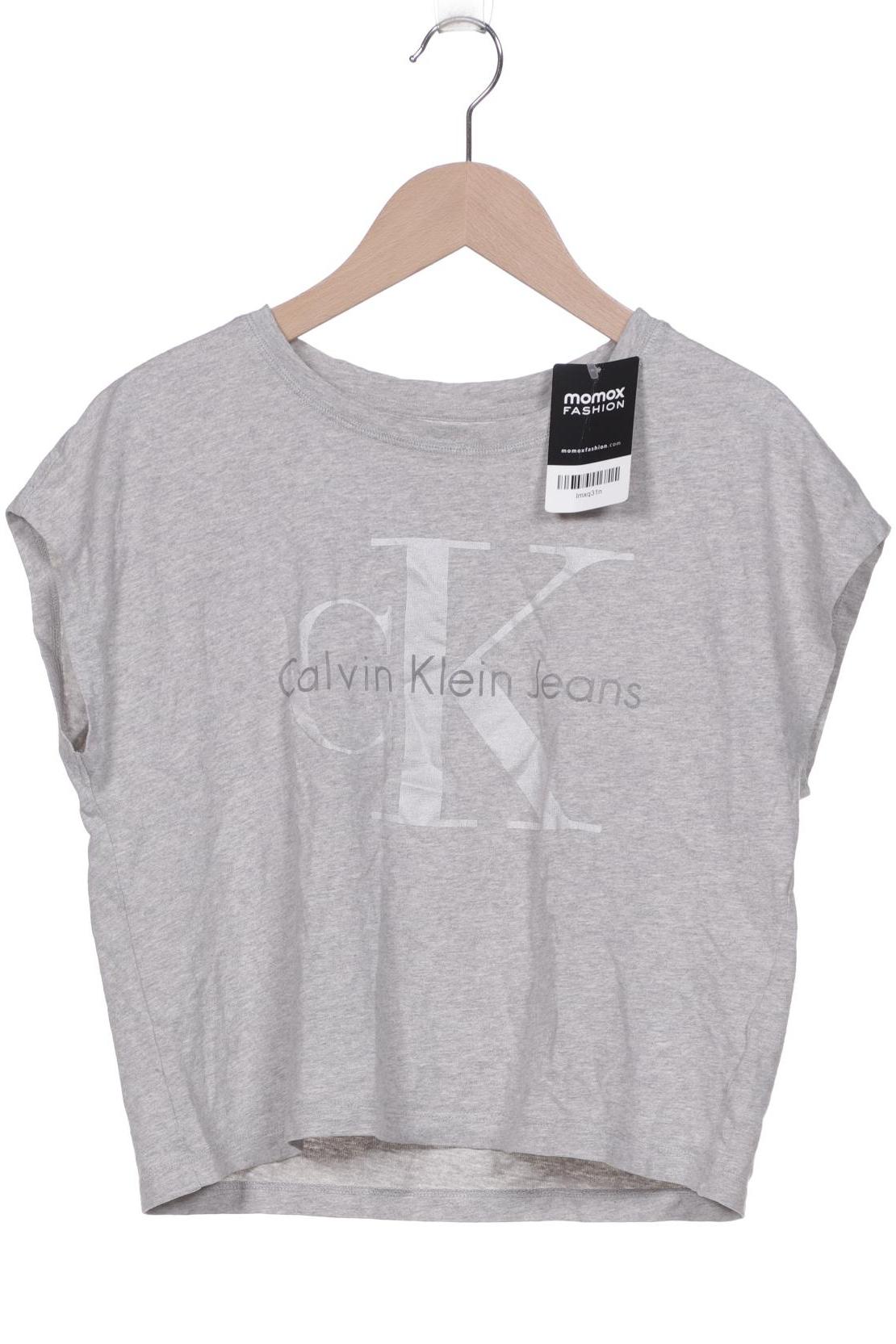 

Calvin Klein Jeans Damen T-Shirt, grau, Gr. 34