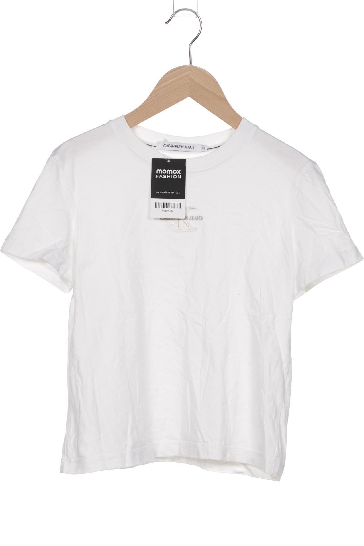 

Calvin Klein Jeans Damen T-Shirt, weiß, Gr. 34