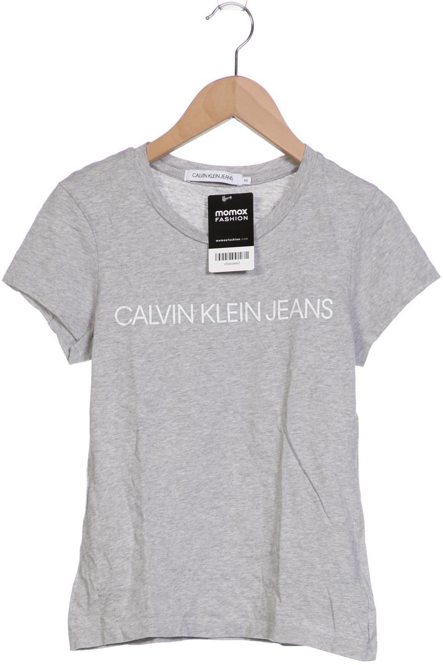 

Calvin Klein Jeans Damen T-Shirt, grau, Gr. 34
