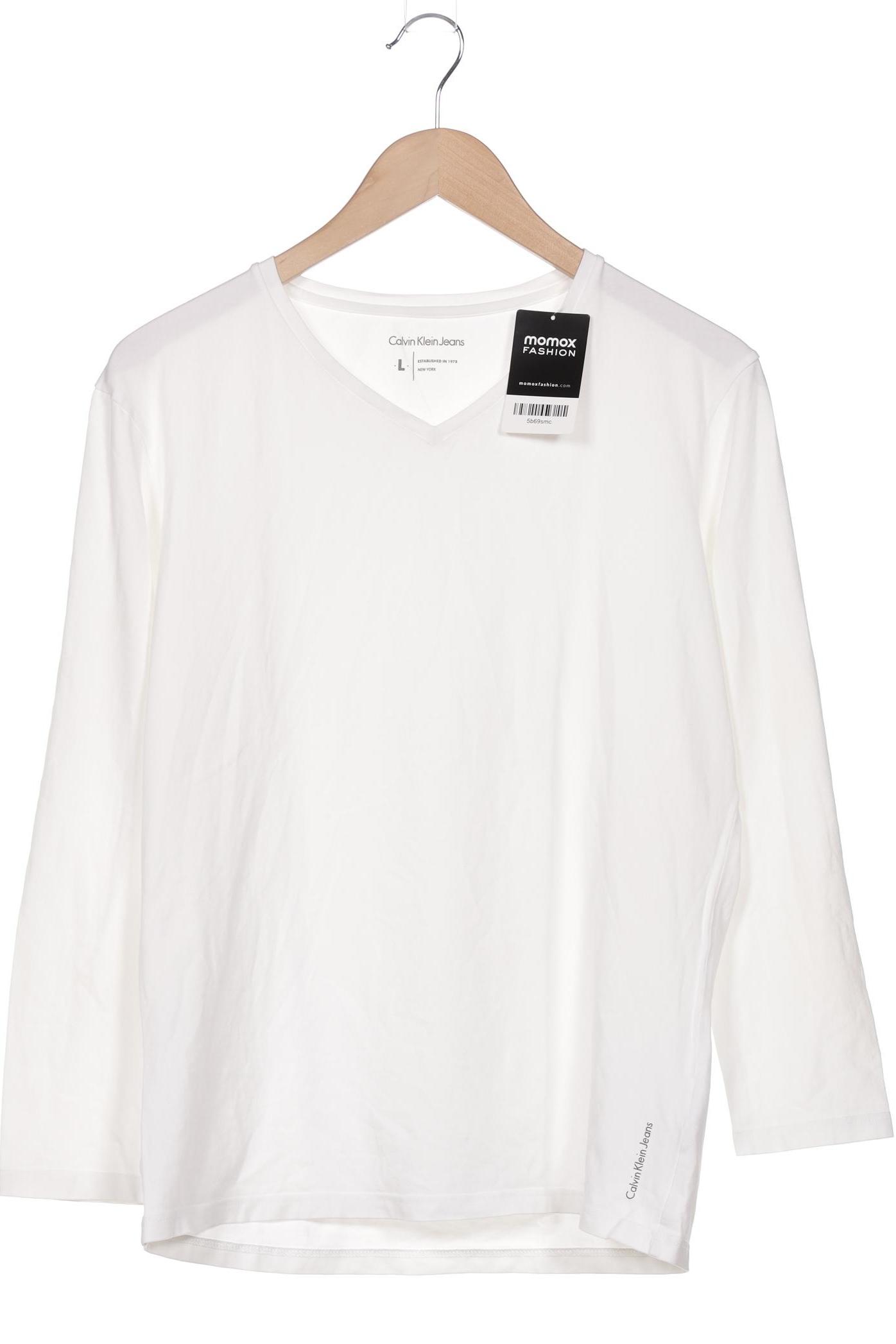 

Calvin Klein Jeans Herren Langarmshirt, weiß, Gr. 52