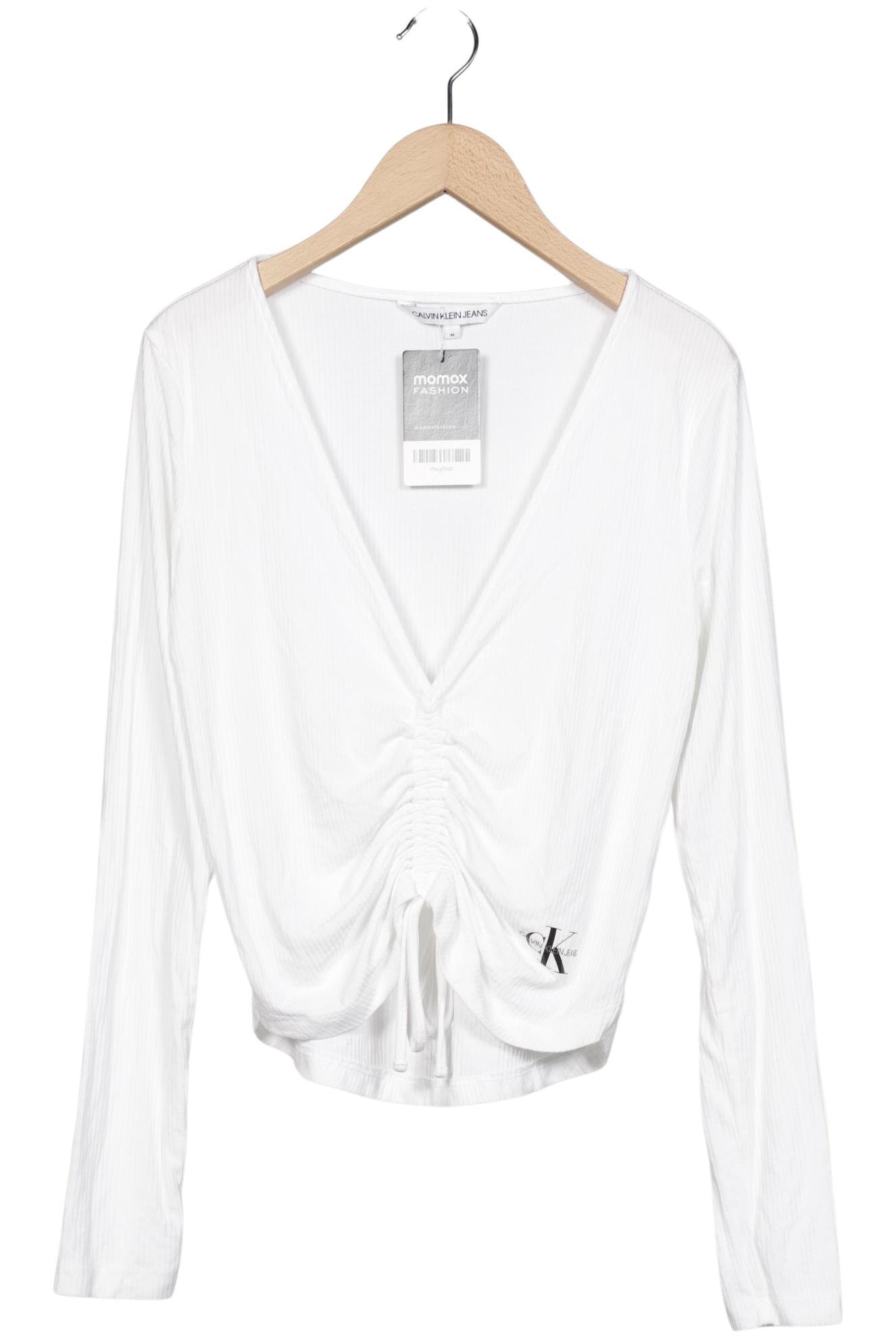 

Calvin Klein Jeans Damen Langarmshirt, weiß, Gr. 38