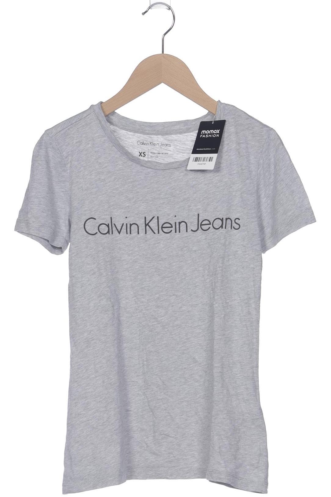 

Calvin Klein Jeans Damen T-Shirt, grau, Gr. 34