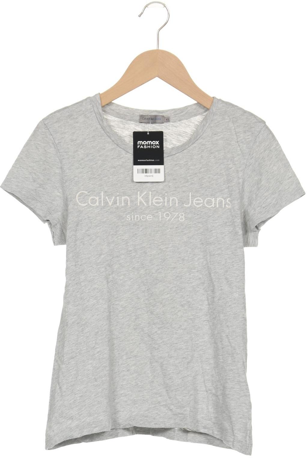 

Calvin Klein Jeans Damen T-Shirt, grau, Gr. 34