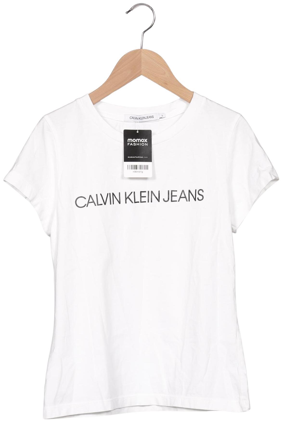 

Calvin Klein Jeans Damen T-Shirt, weiß, Gr. 36