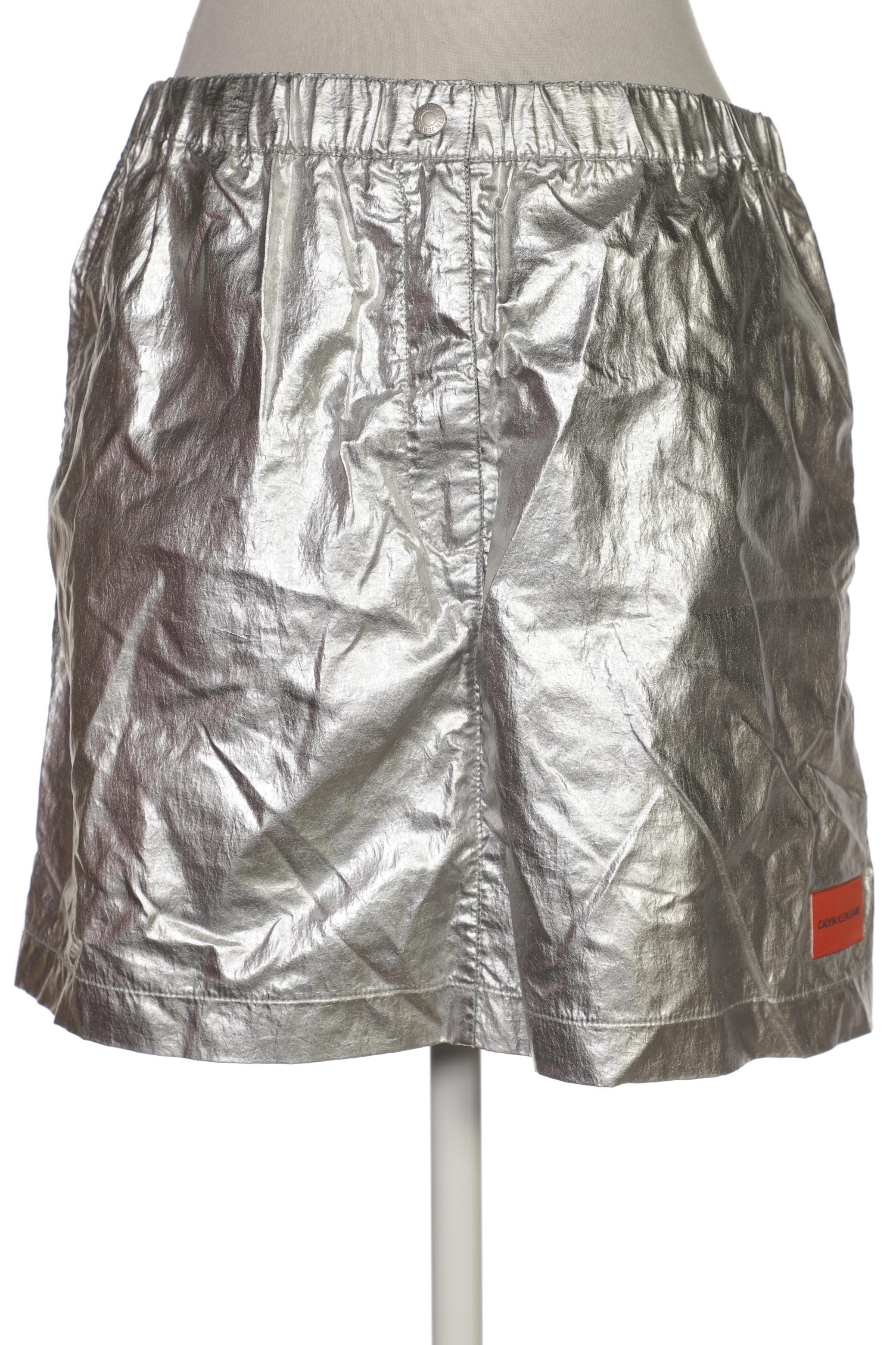 

Calvin Klein Jeans Damen Rock, silber, Gr. 38