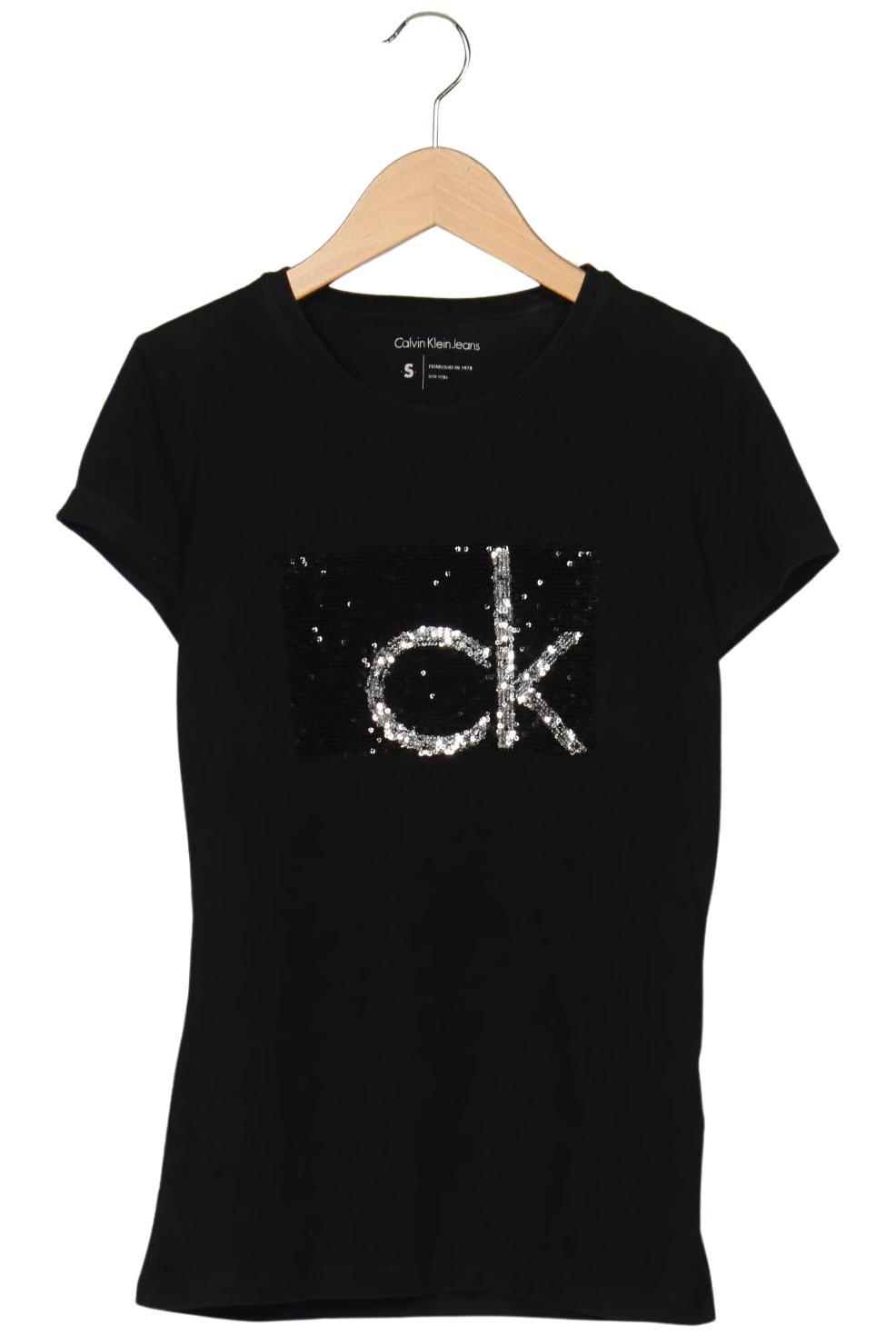 

Calvin Klein Jeans Damen T-Shirt, schwarz, Gr. 36