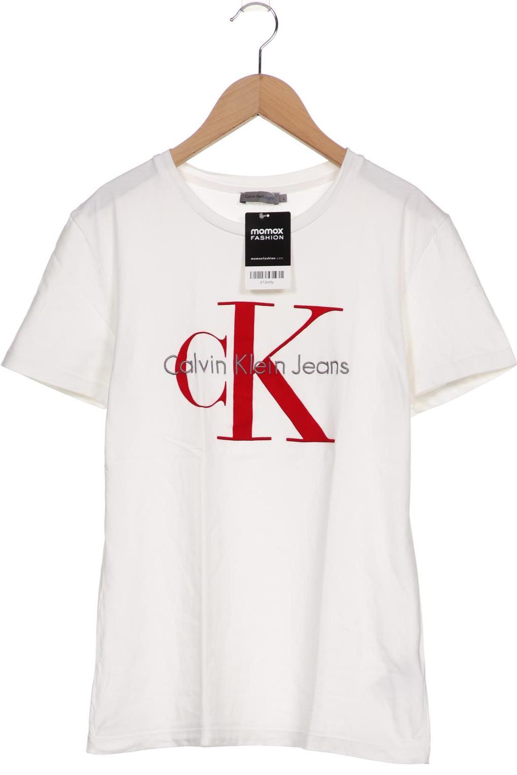 

Calvin Klein Jeans Damen T-Shirt, weiß, Gr. 42