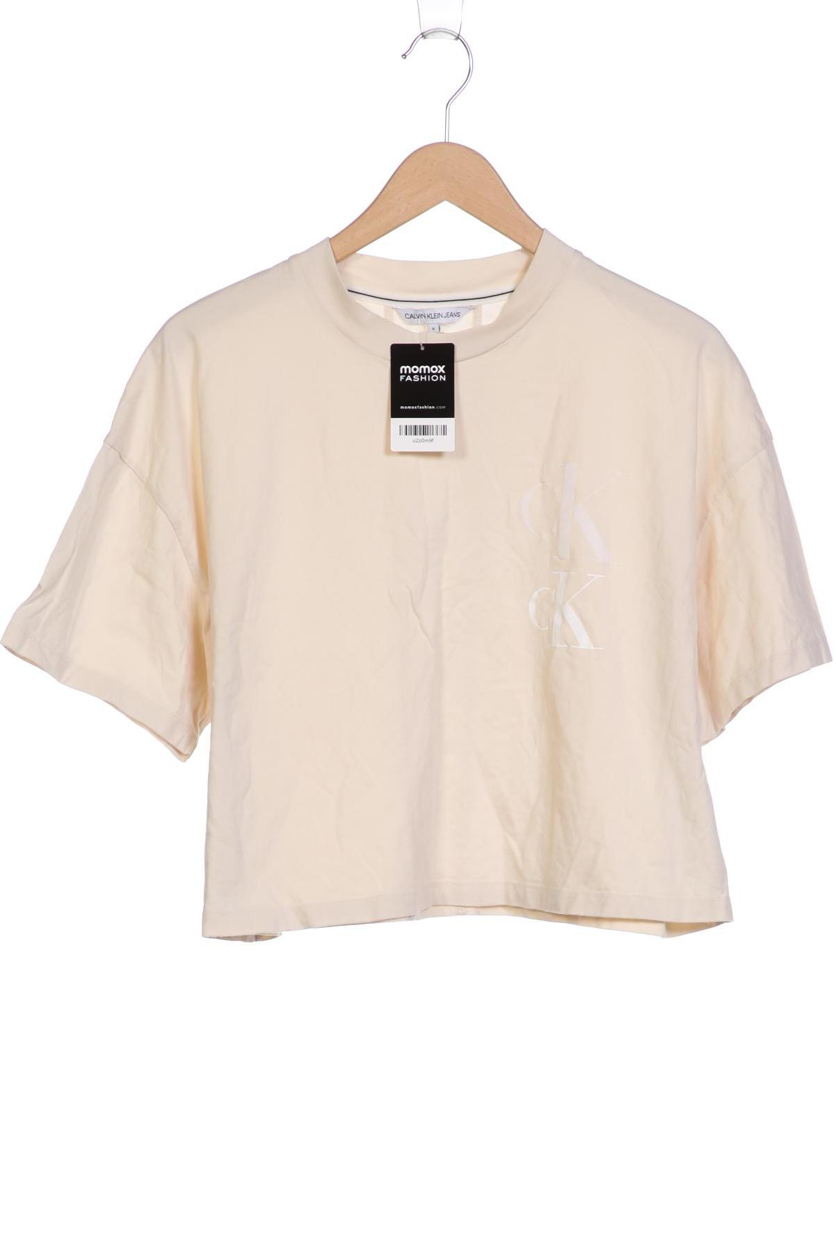 

Calvin Klein Jeans Damen T-Shirt, cremeweiß, Gr. 38