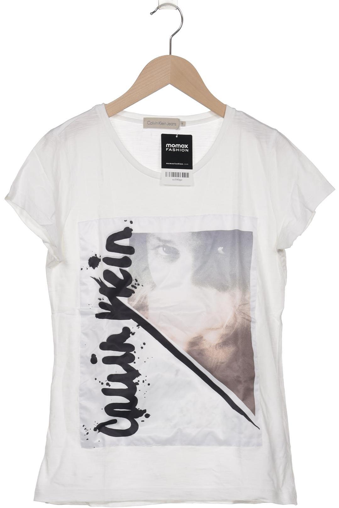 

Calvin Klein Jeans Damen T-Shirt, weiß, Gr. 38