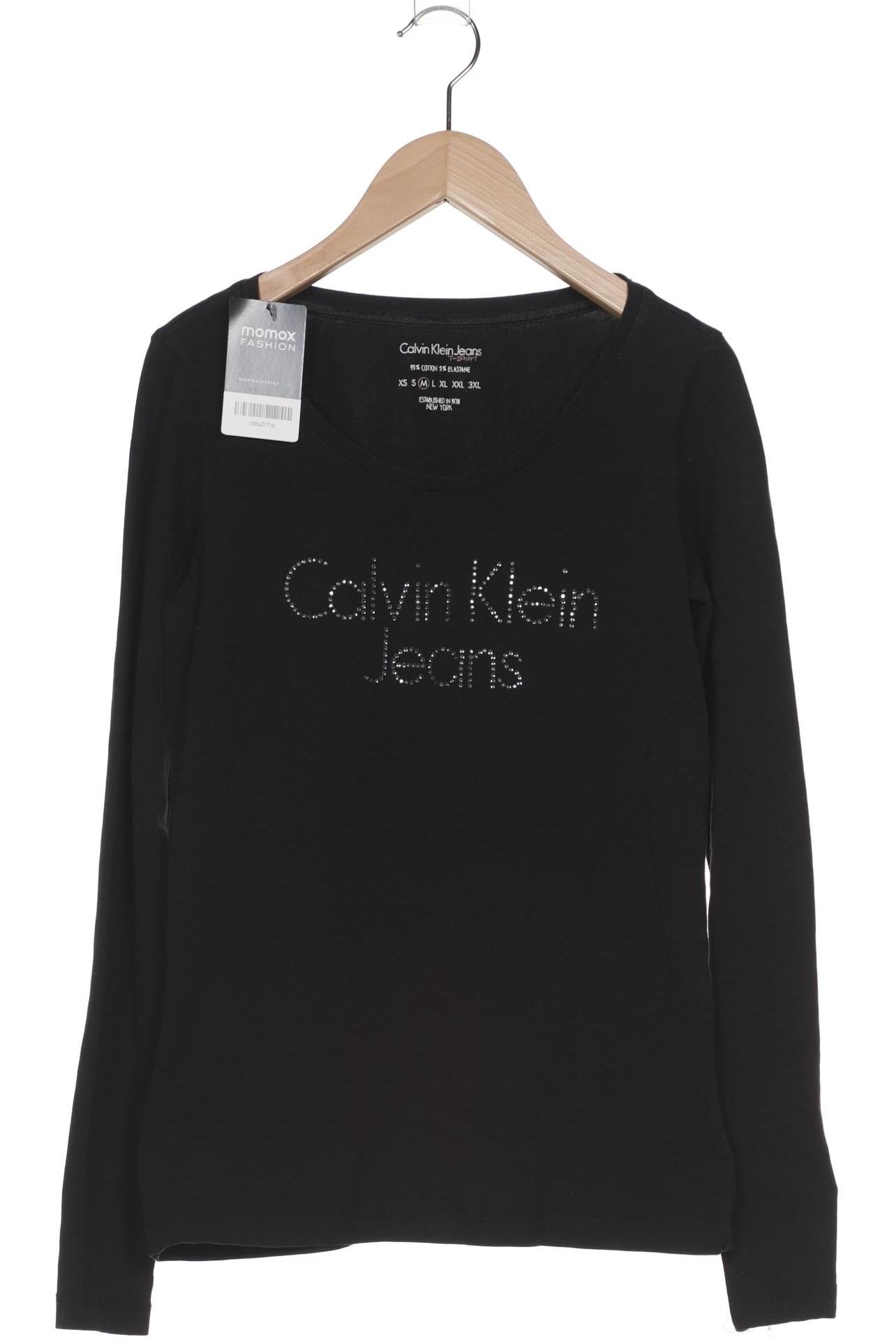 

Calvin Klein Jeans Damen Langarmshirt, schwarz, Gr. 38