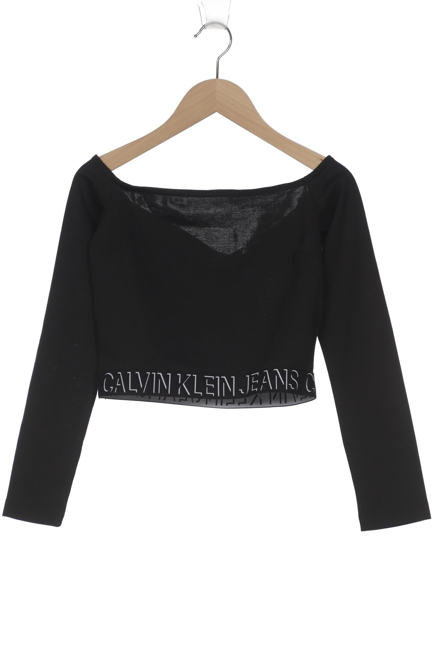 

Calvin Klein Jeans Damen Langarmshirt, schwarz, Gr. 34