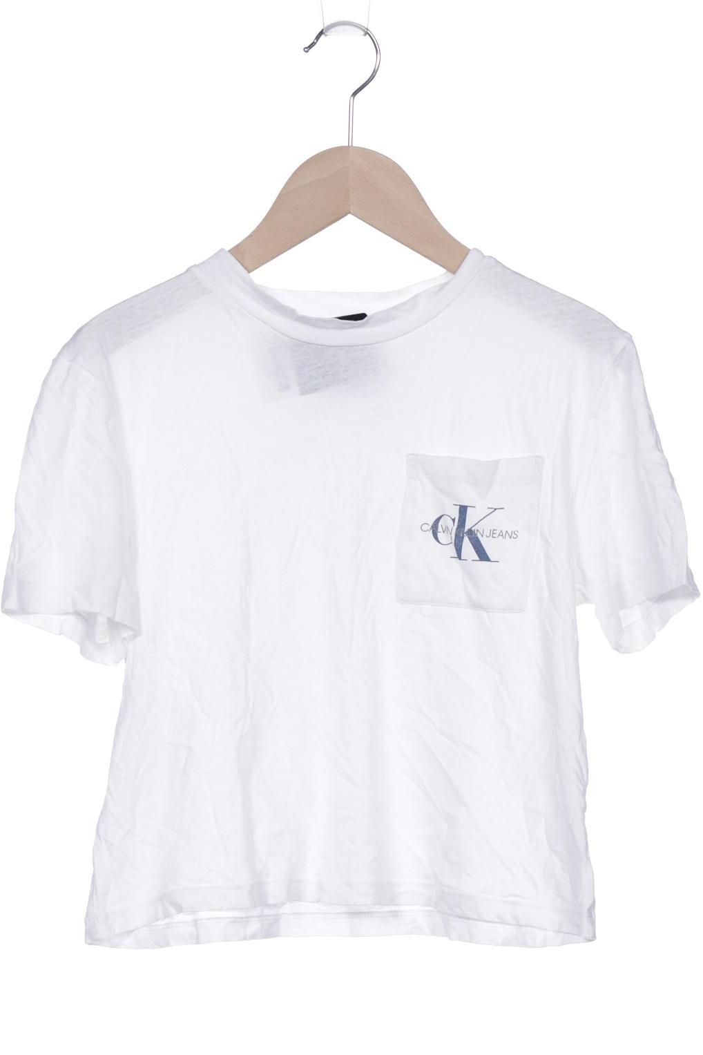 

Calvin Klein Jeans Damen T-Shirt, weiß, Gr. 34