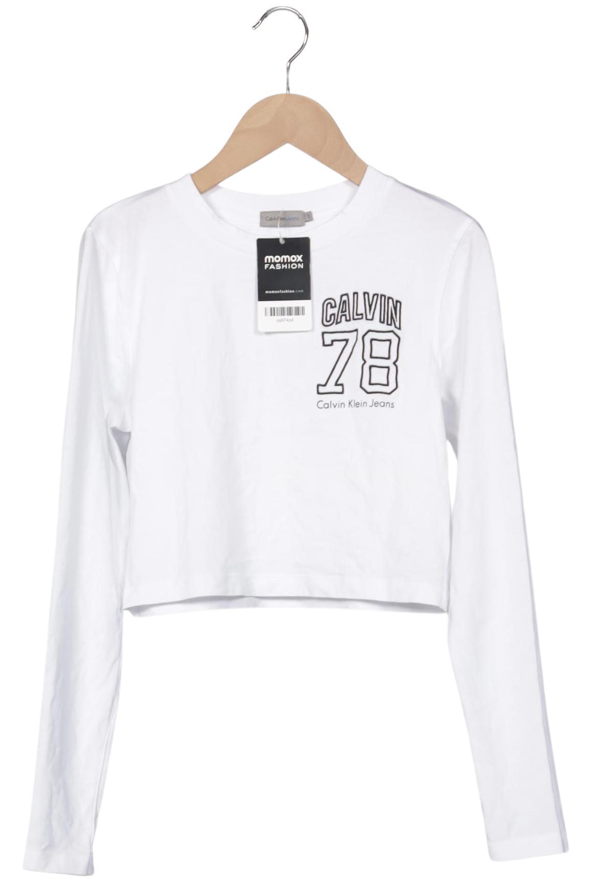 

Calvin Klein Jeans Damen Langarmshirt, weiß, Gr. 36