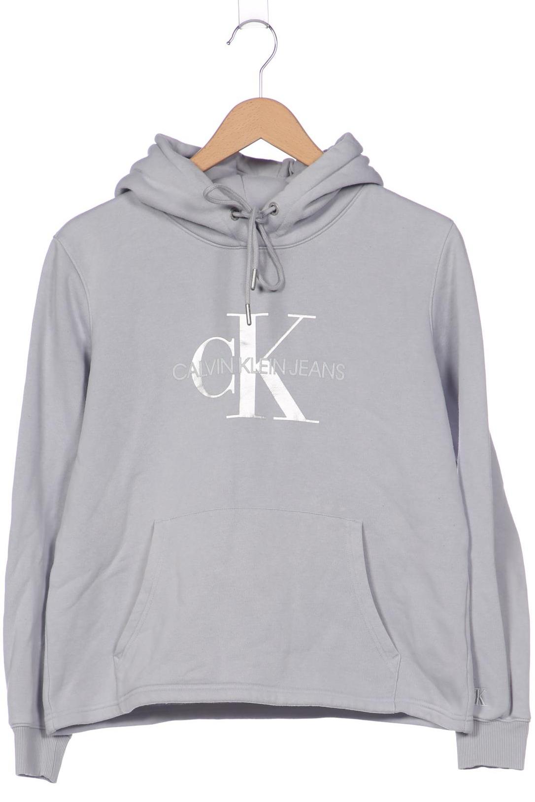 

Calvin Klein Jeans Damen Kapuzenpullover, grau, Gr. 36