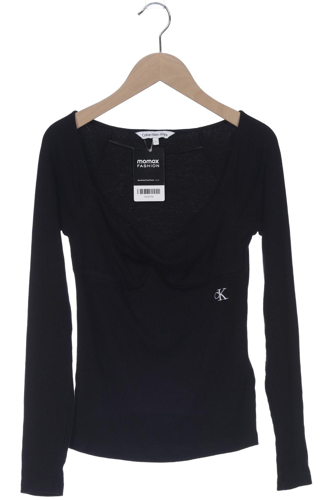 

Calvin Klein Jeans Damen Langarmshirt, schwarz, Gr. 36