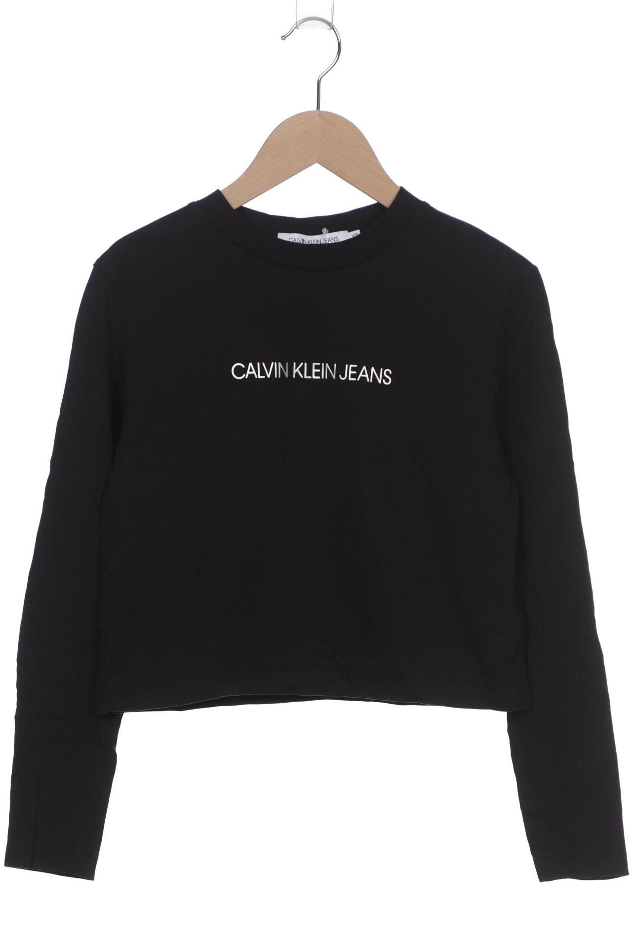 

Calvin Klein Jeans Damen Langarmshirt, schwarz, Gr. 34