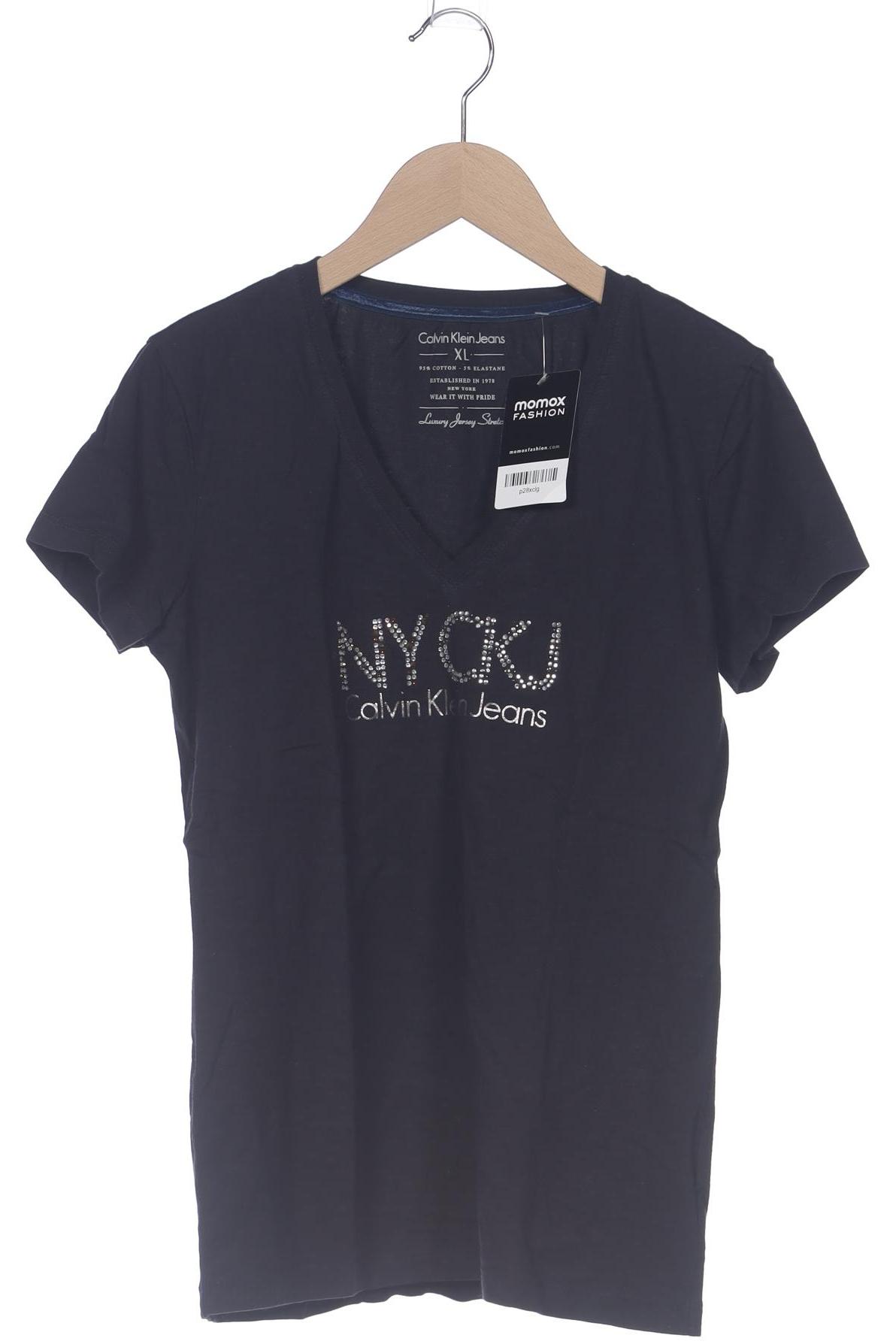 

Calvin Klein Jeans Damen T-Shirt, marineblau, Gr. 44