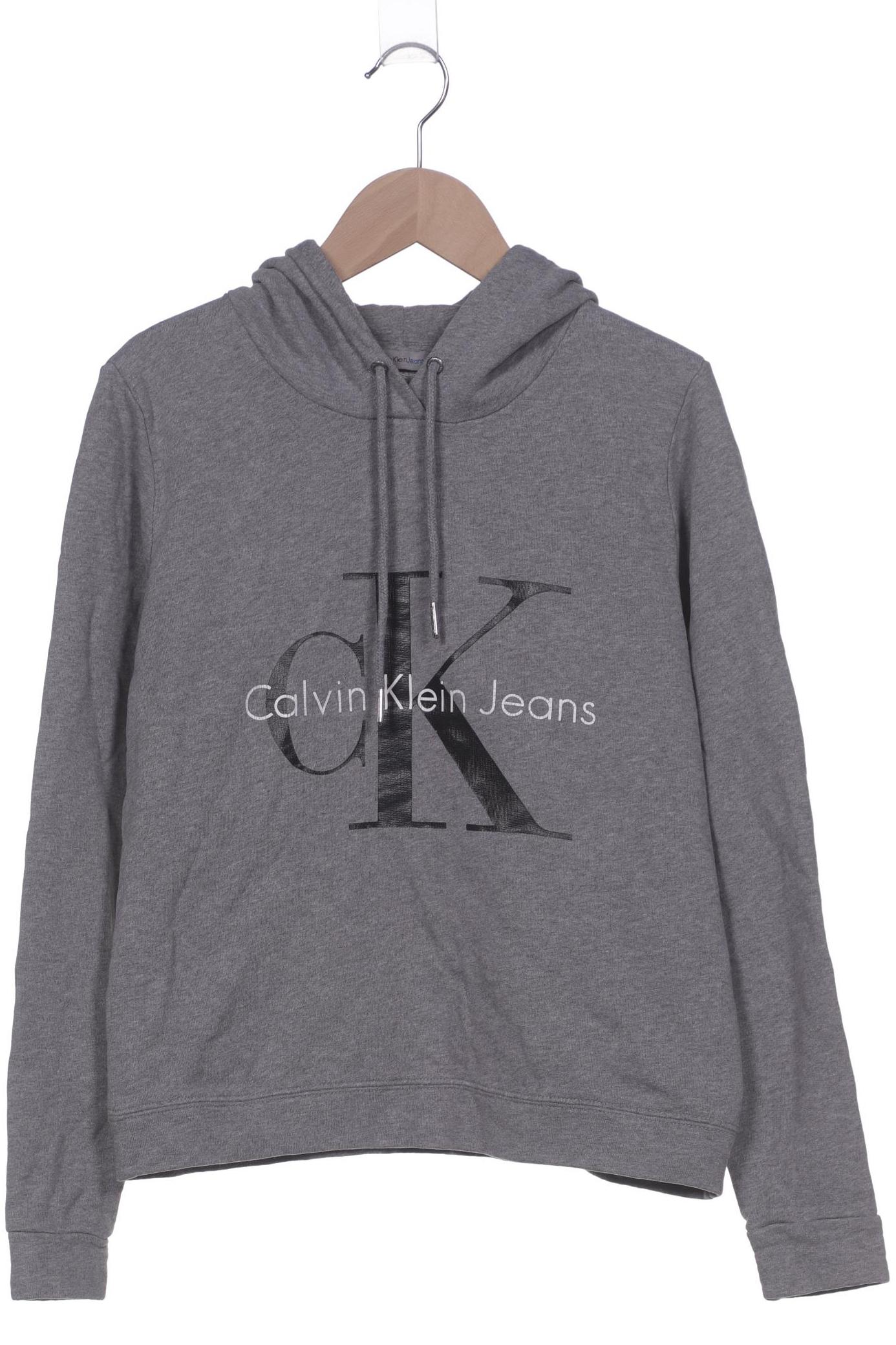 

Calvin Klein Jeans Damen Kapuzenpullover, grau, Gr. 34