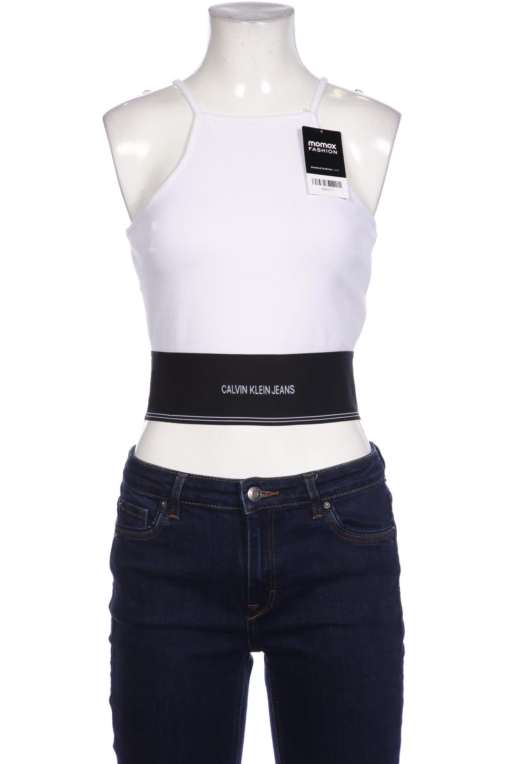

Calvin Klein Jeans Damen Top, weiß, Gr. 34