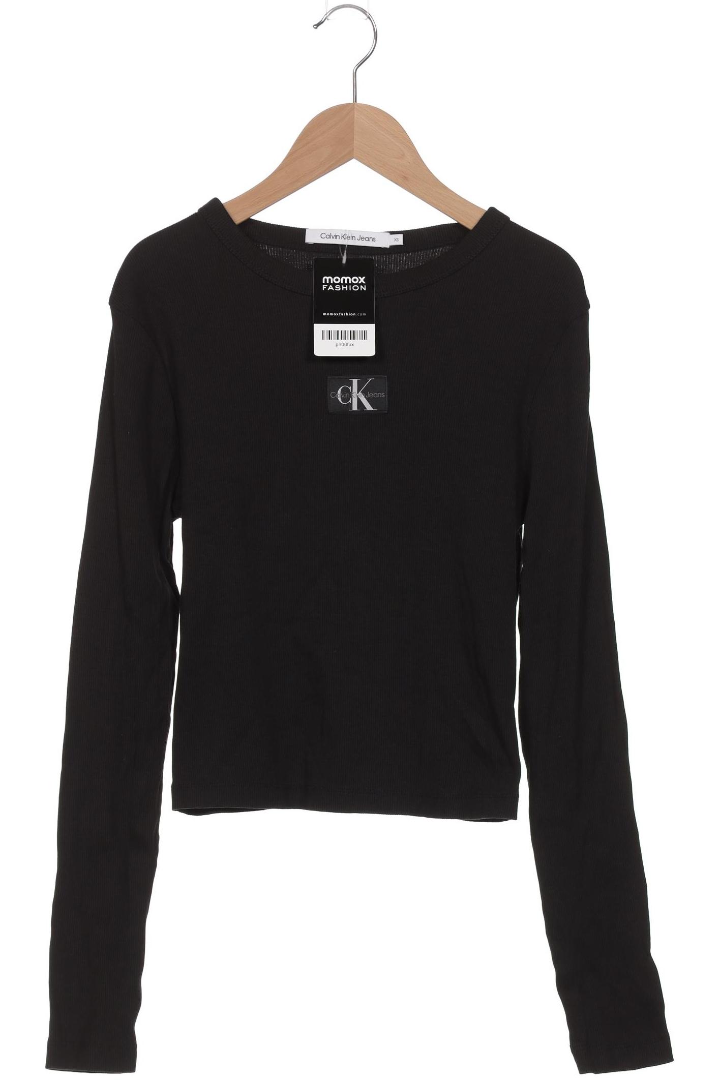 

Calvin Klein Jeans Damen Langarmshirt, schwarz, Gr. 34