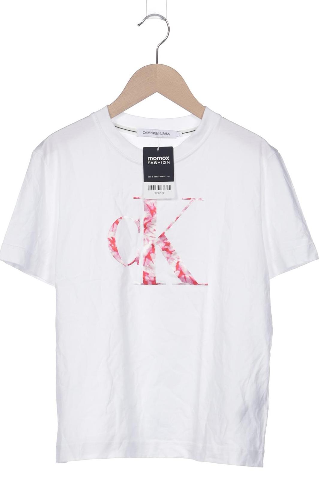 

Calvin Klein Jeans Damen T-Shirt, weiß, Gr. 42