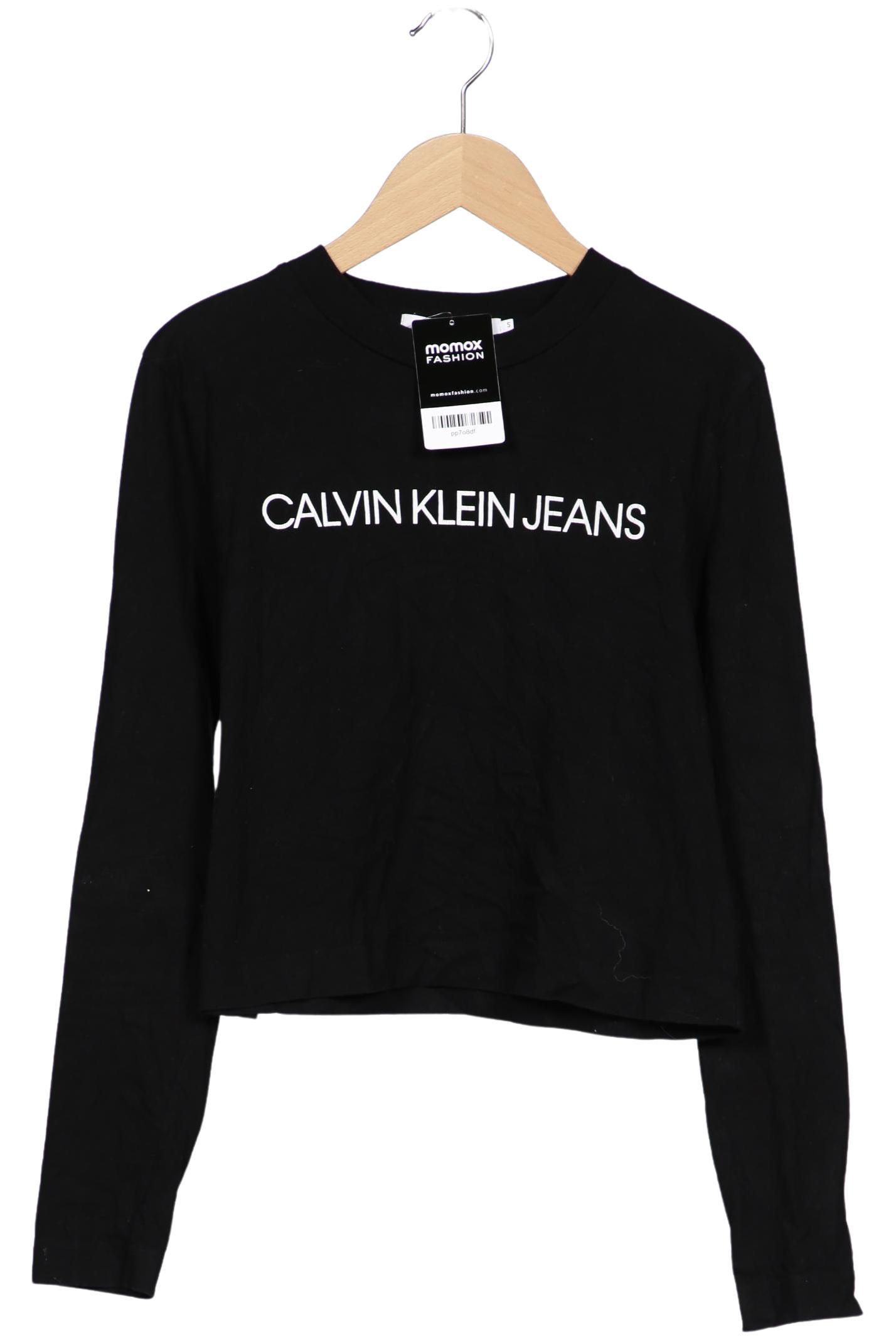 

Calvin Klein Jeans Damen Langarmshirt, schwarz, Gr. 36