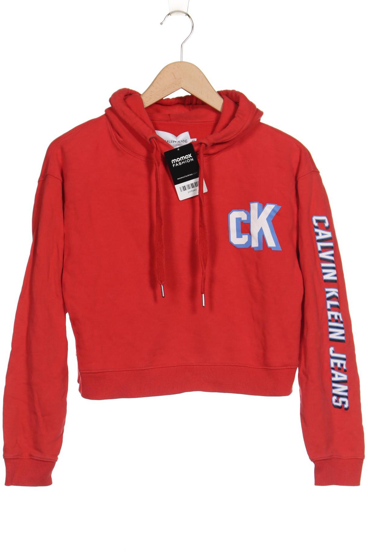 

Calvin Klein Jeans Damen Kapuzenpullover, rot, Gr. 34