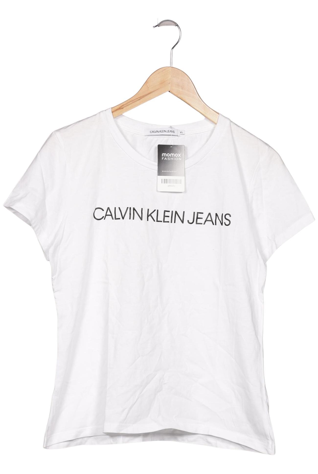 

Calvin Klein Jeans Damen T-Shirt, weiß, Gr. 44