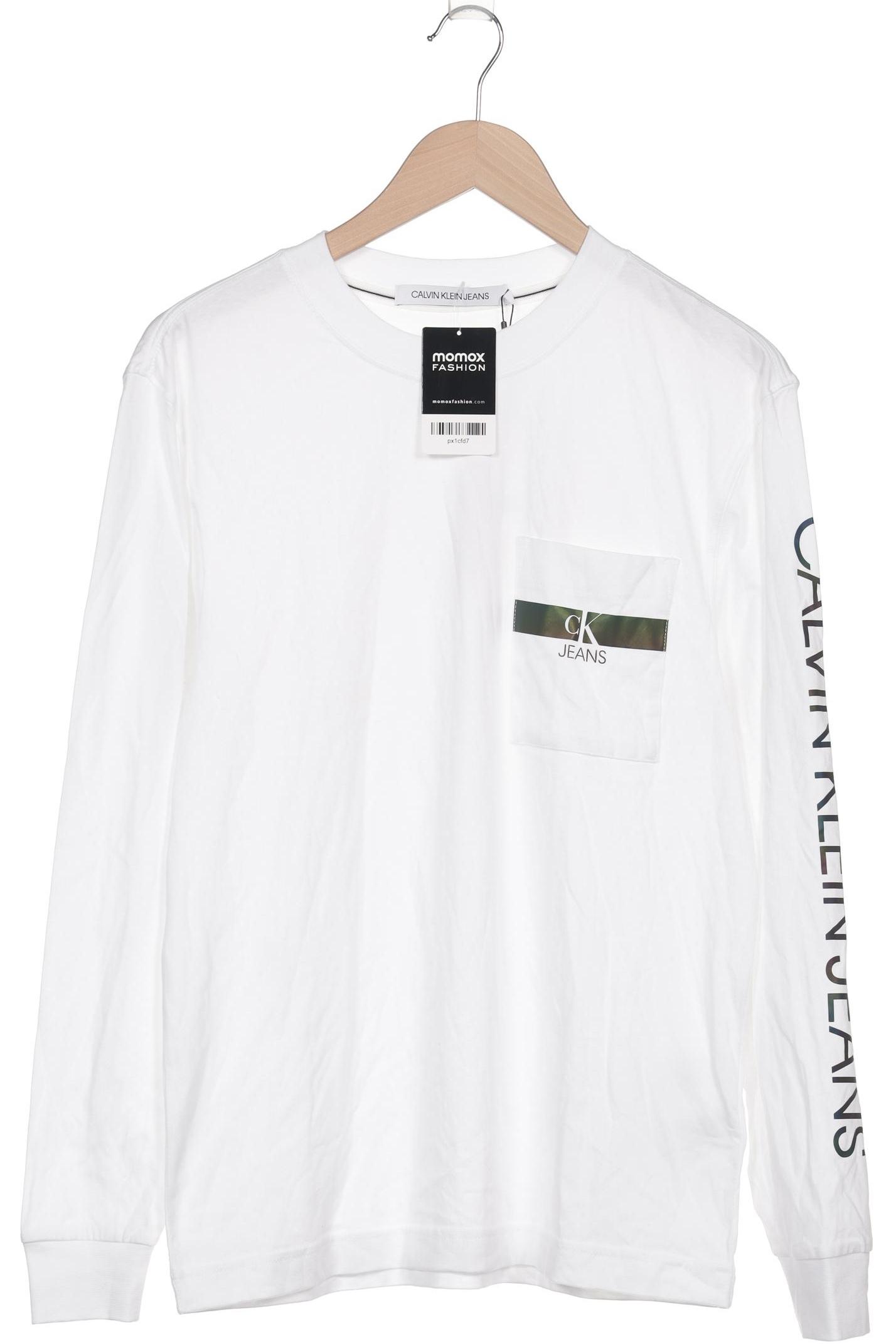 

Calvin Klein Jeans Herren Langarmshirt, weiß, Gr. 46