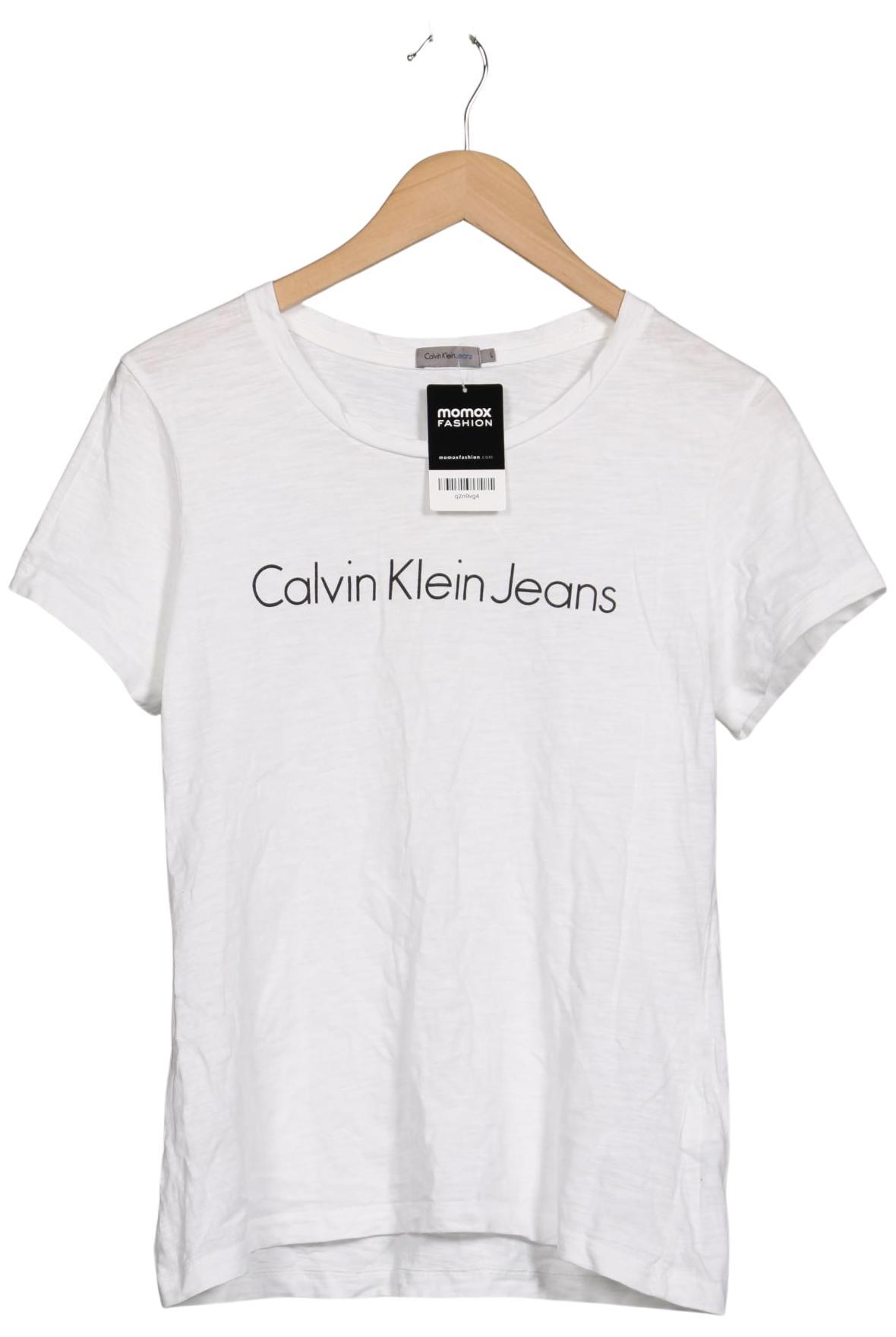 

Calvin Klein Jeans Damen T-Shirt, weiß, Gr. 42