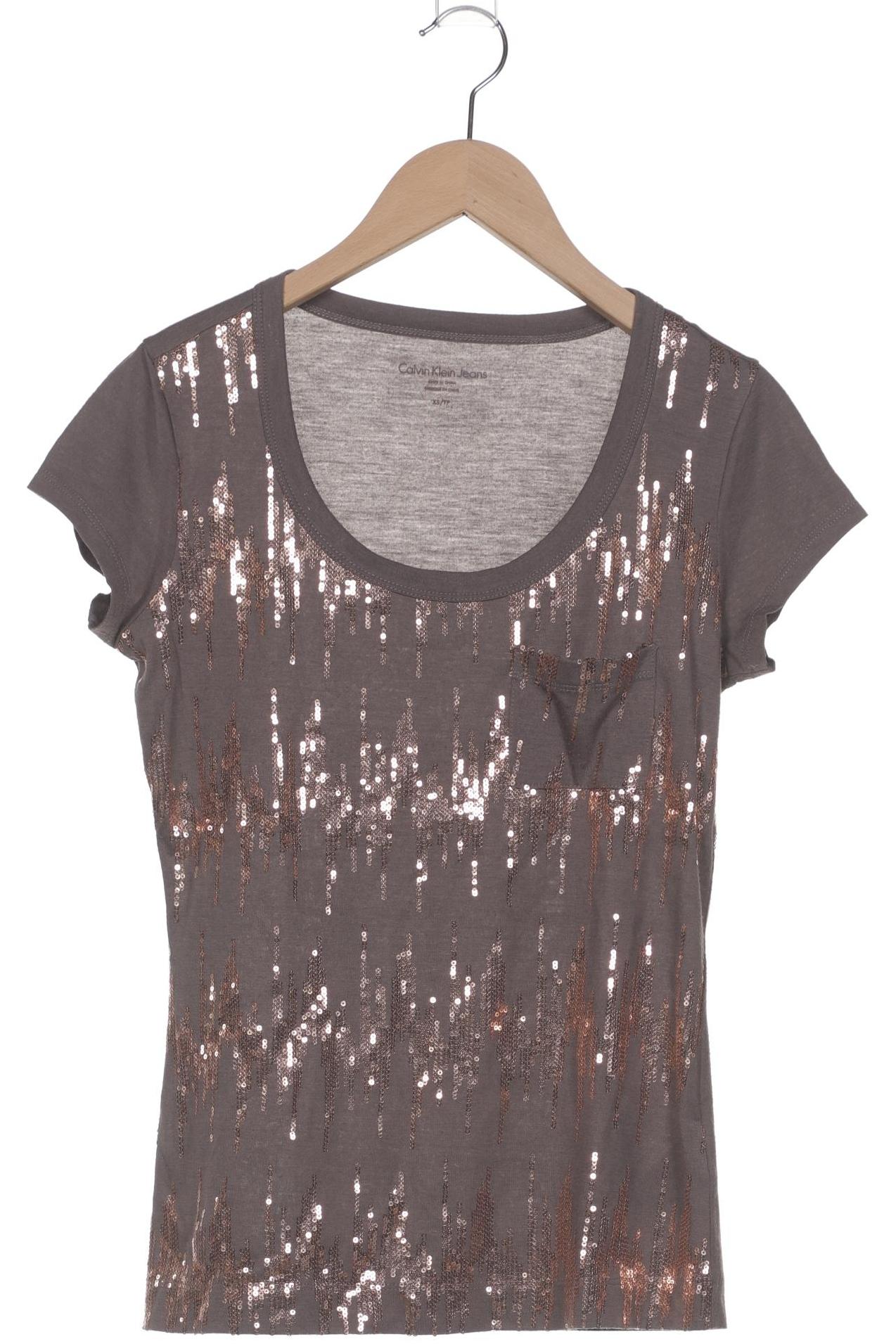 

Calvin Klein Jeans Damen T-Shirt, braun, Gr. 34