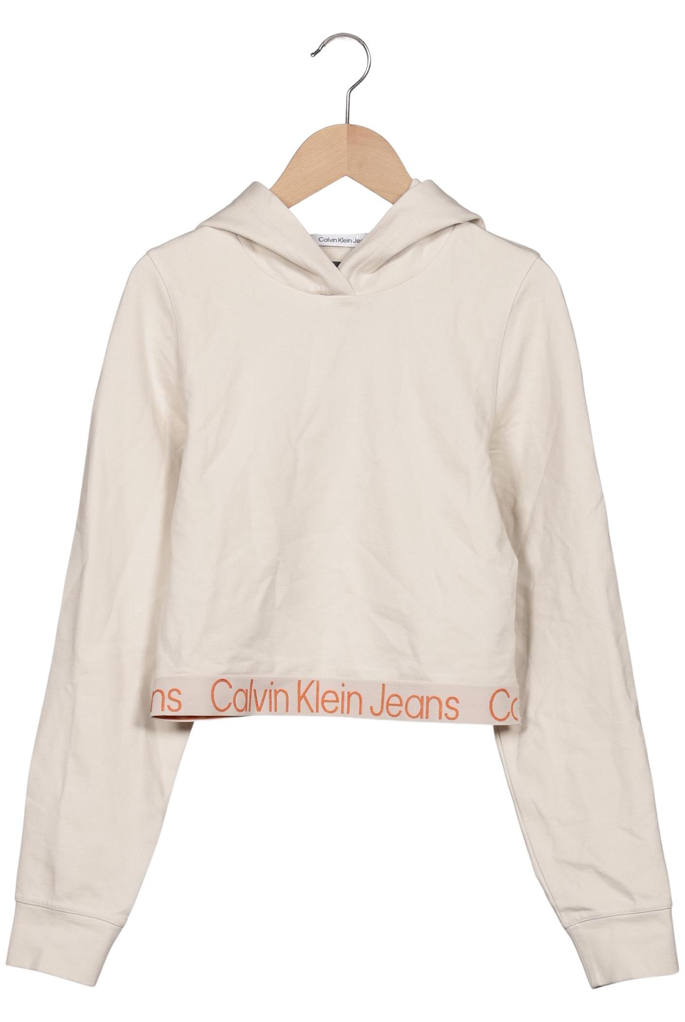 

Calvin Klein Jeans Damen Kapuzenpullover, cremeweiß, Gr. 34
