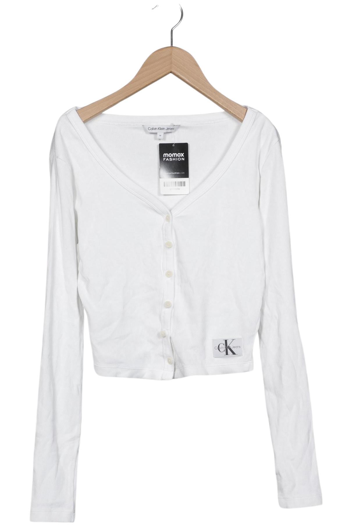 

Calvin Klein Jeans Damen Strickjacke, weiß, Gr. 38