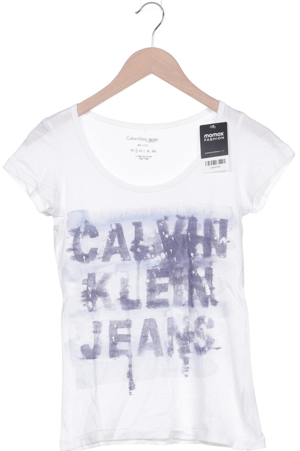 

Calvin Klein Jeans Damen T-Shirt, weiß, Gr. 36