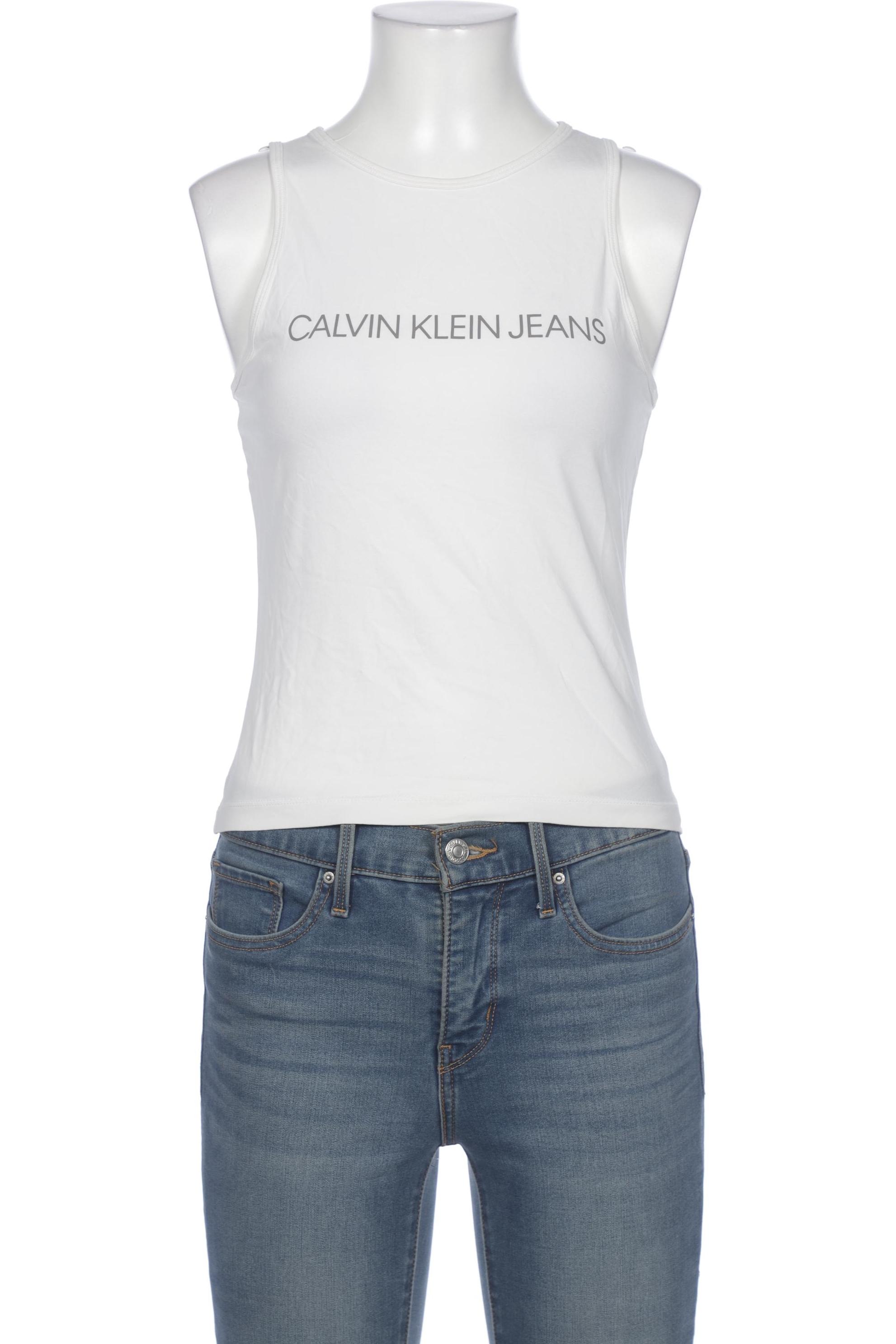 

Calvin Klein Jeans Damen Top, cremeweiß, Gr. 36