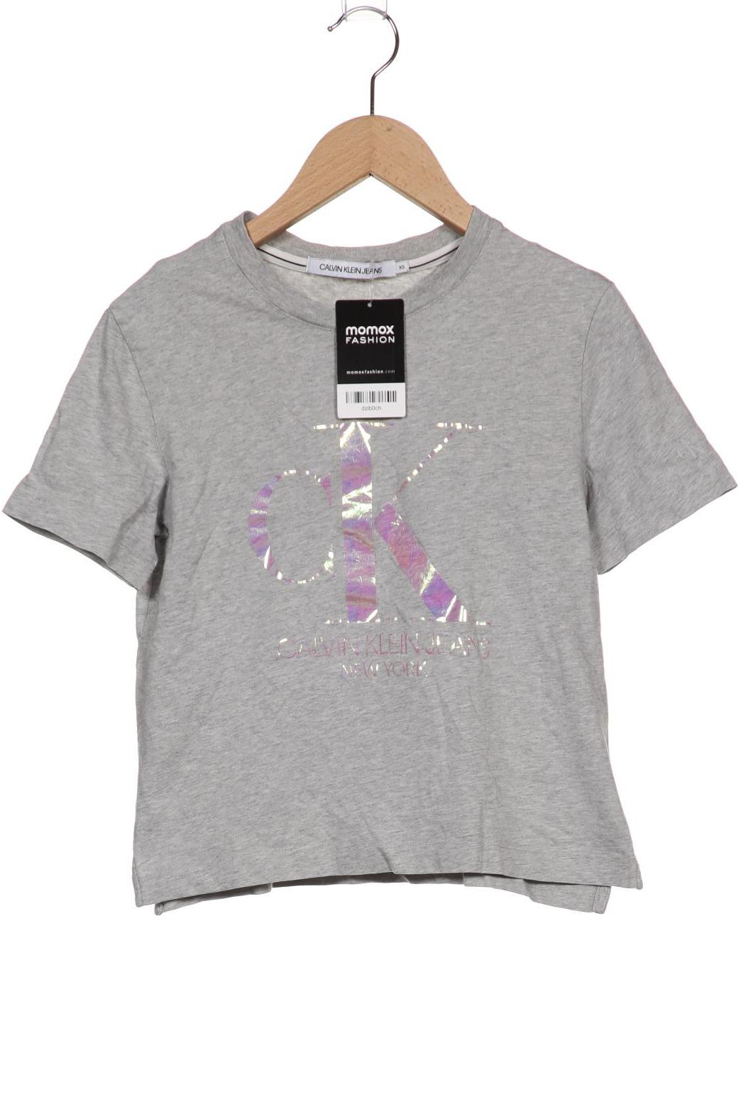 

Calvin Klein Jeans Damen T-Shirt, grau, Gr. 34