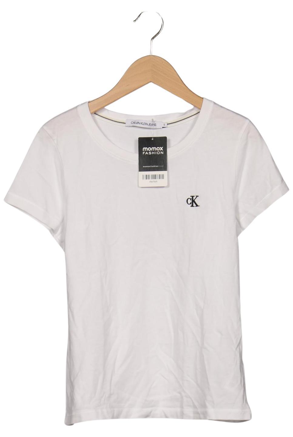 

Calvin Klein Jeans Damen T-Shirt, weiß, Gr. 36