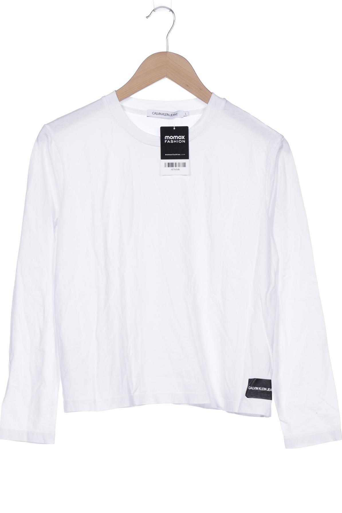 

Calvin Klein Jeans Damen Langarmshirt, weiß, Gr. 42