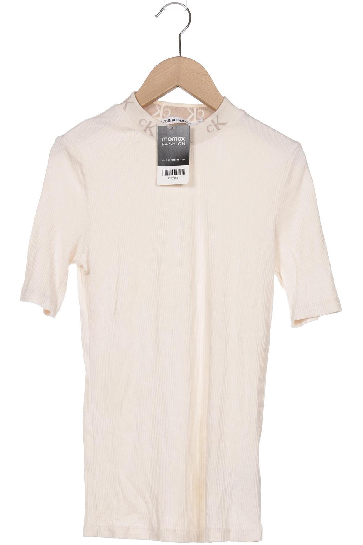 

Calvin Klein Jeans Damen T-Shirt, cremeweiß, Gr. 38
