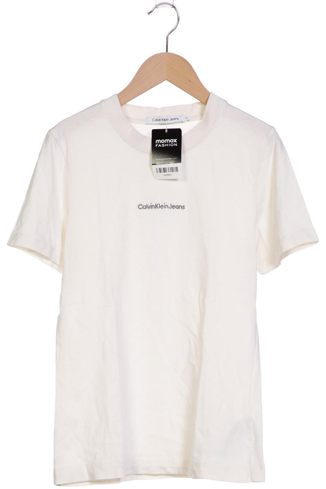 

Calvin Klein Jeans Damen T-Shirt, cremeweiß, Gr. 38