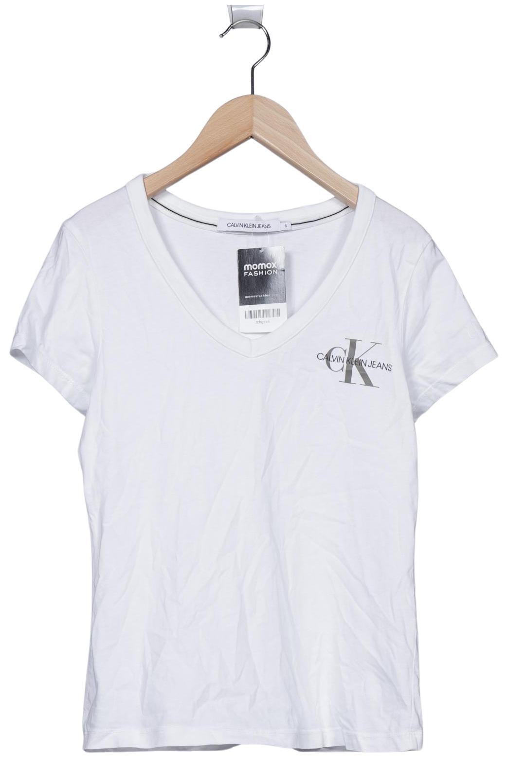 

Calvin Klein Jeans Damen T-Shirt, weiß, Gr. 36