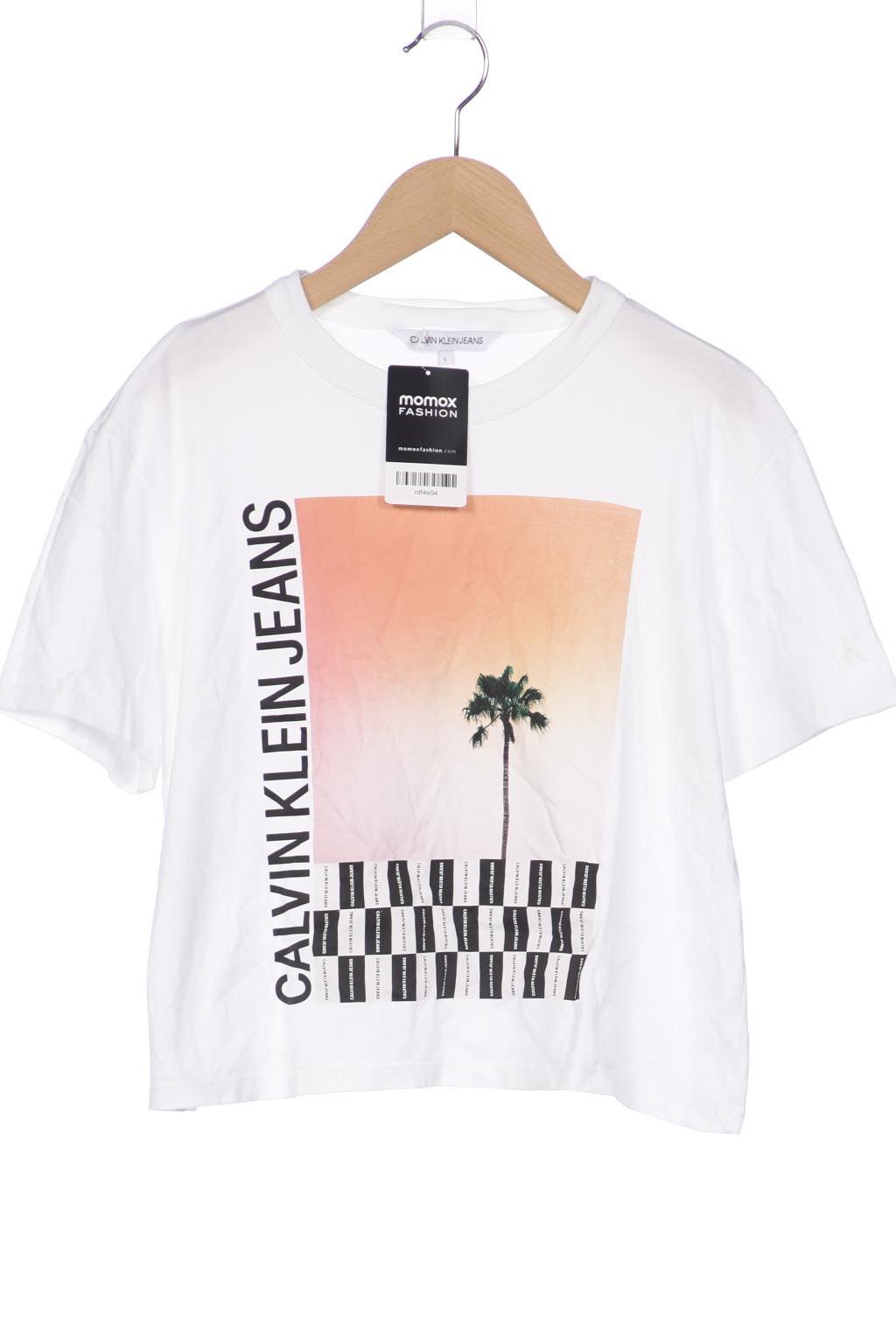 

Calvin Klein Jeans Damen T-Shirt, weiß, Gr. 42